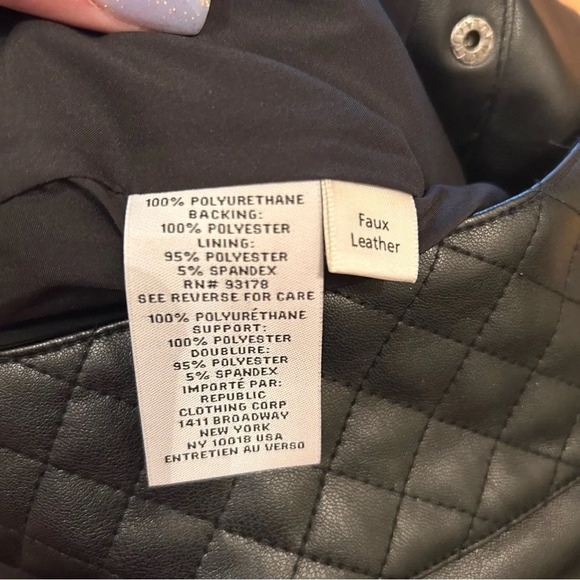 CARMEN MARC VALVO Quilted Faux Leather Skirt NWT 12 - Picture 8 of 9